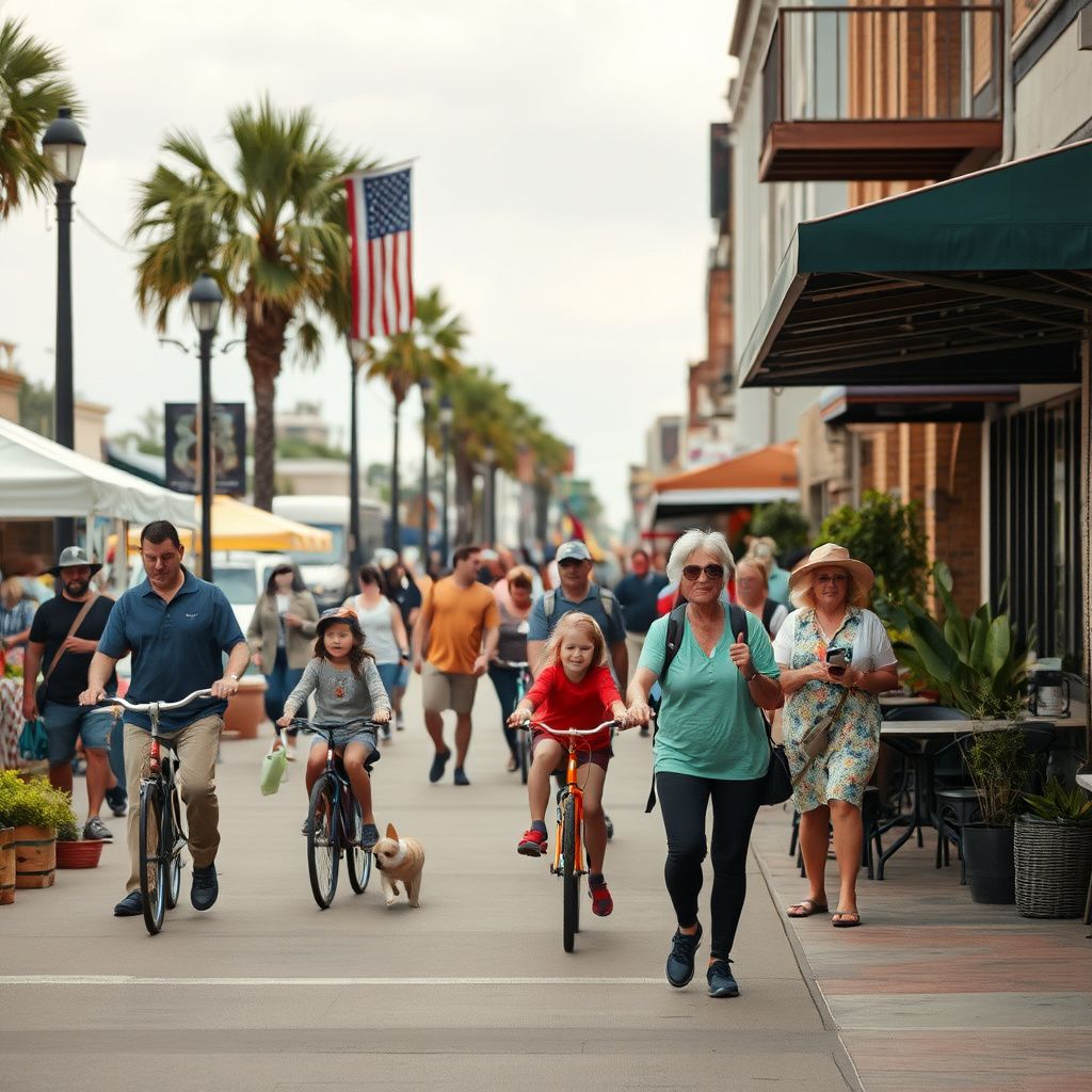 A historic street in Gonzales, Louisiana, lined with mature live oak trees and traditional Southern homes, showcasing the city's blend of heritage and natural beauty.