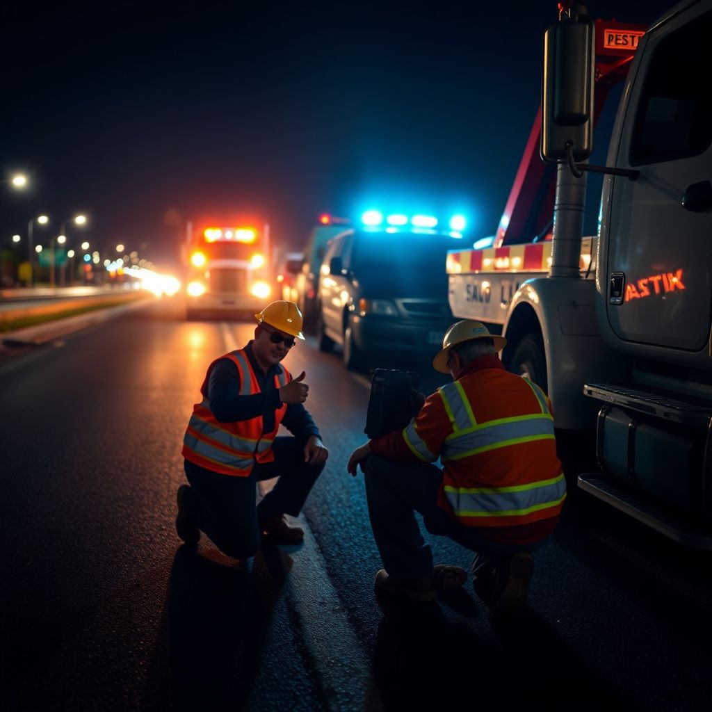 A Snappy Towing technician in uniform, smiling and giving a thumbs-up next to a modern tow truck on a clear day in Prairieville, Louisiana.
